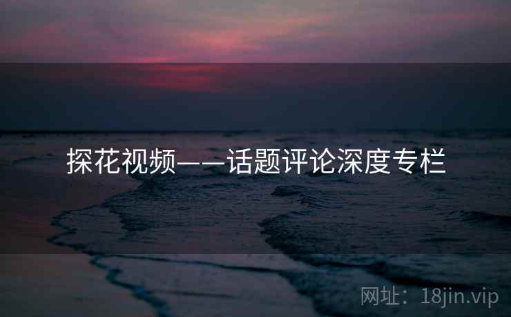 探花视频——话题评论深度专栏  第2张