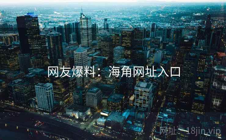 网友爆料：海角网址入口  第1张