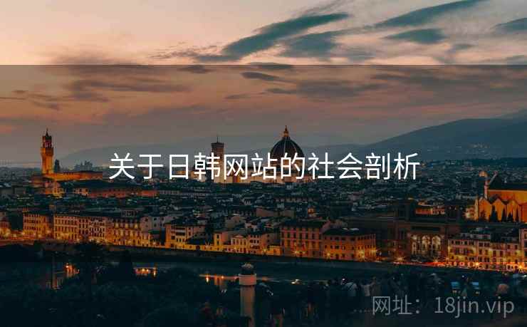 关于日韩网站的社会剖析  第1张 关于日韩网站的社会剖析  第1张