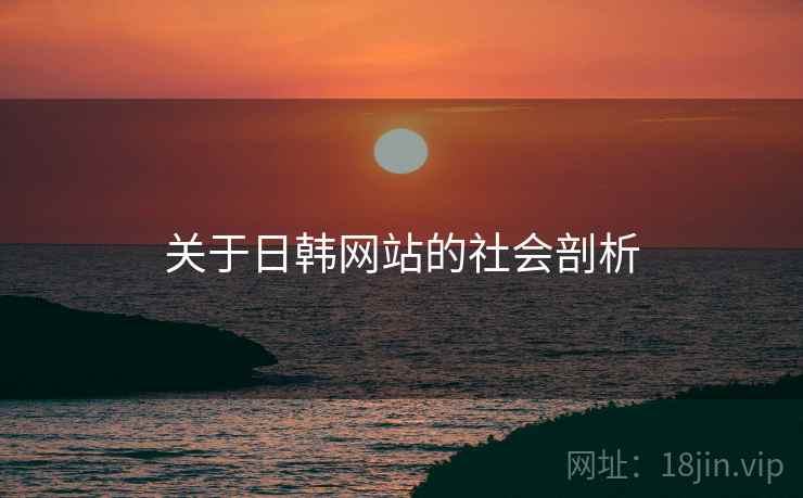 关于日韩网站的社会剖析  第2张 关于日韩网站的社会剖析  第2张